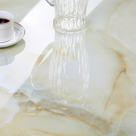 Pierre de marbre nano cristallisée, marbre blanc artificiel